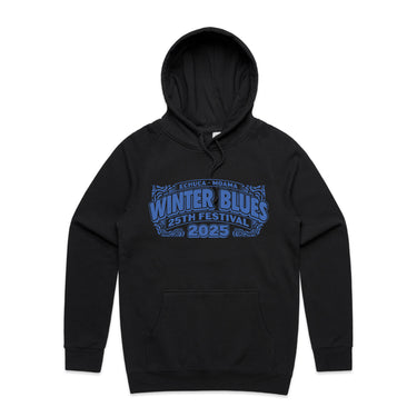 Winter Blues 2025 Blue Guitar Hoodie